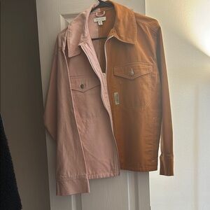 Topshop Two-Tone Jacket - Pink and Orange